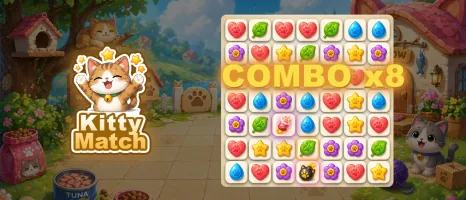 Kitty Match 3 puzzle game